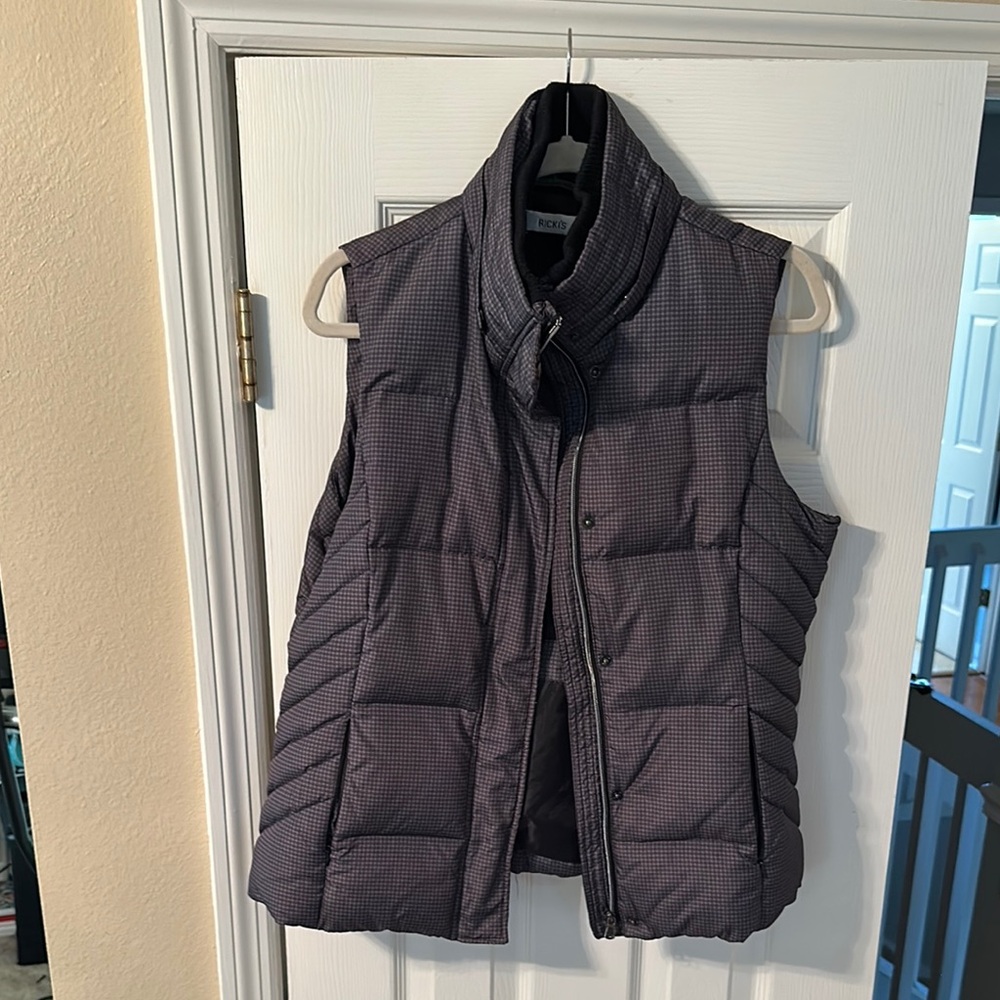 Ricki's Black Quilted Vest High Collar